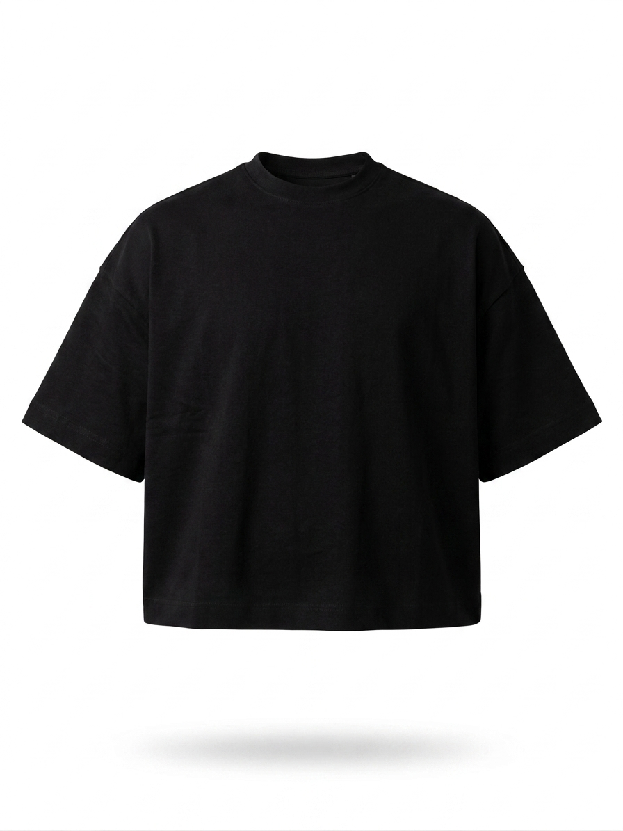 BLACK BOXY FIT T-SHIRT