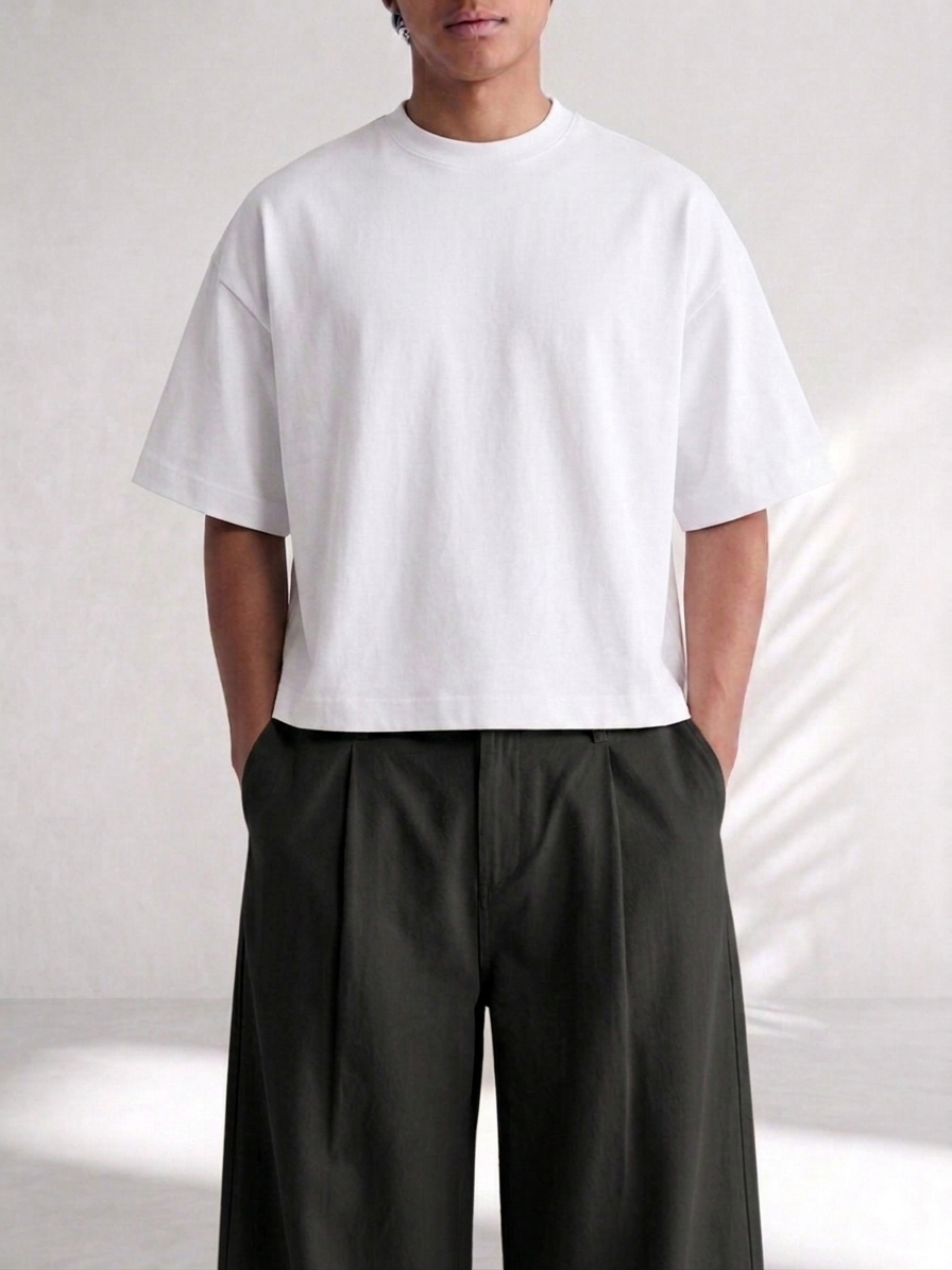 WHITE BOXY FIT T-SHIRT